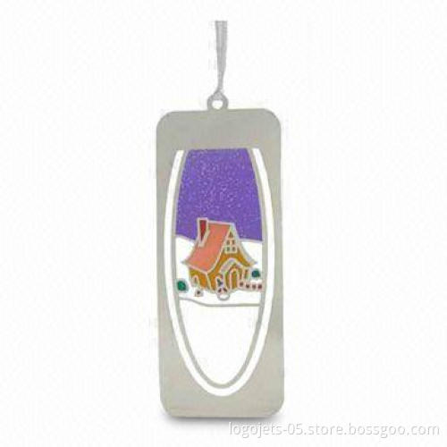 Photo Etched Brass Bookmark with Color Filled, OEM Orders and Customized Shapes are Welcome